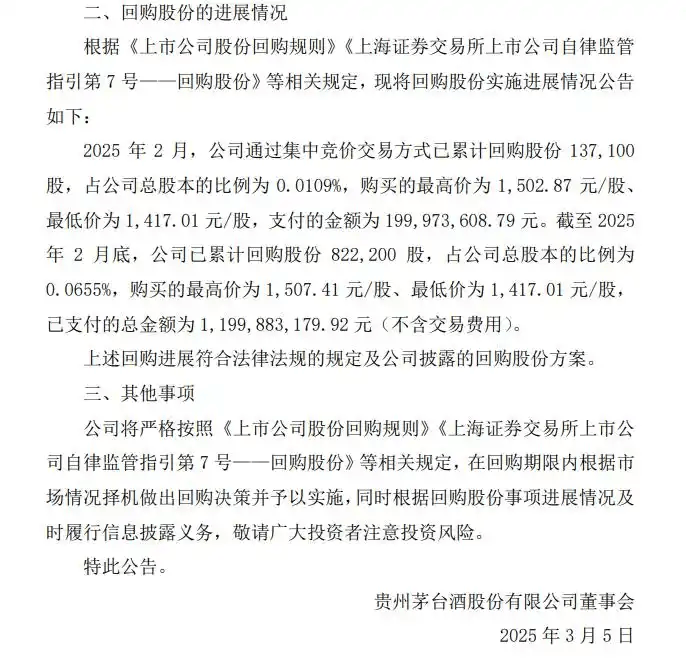 贵州茅台12亿领衔A股回购潮，龙头效应重塑市场估值逻辑